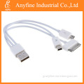 3 in 1 USB to Mini USB Micro USB for Apple Samsung Port Sync Data Charging Cable